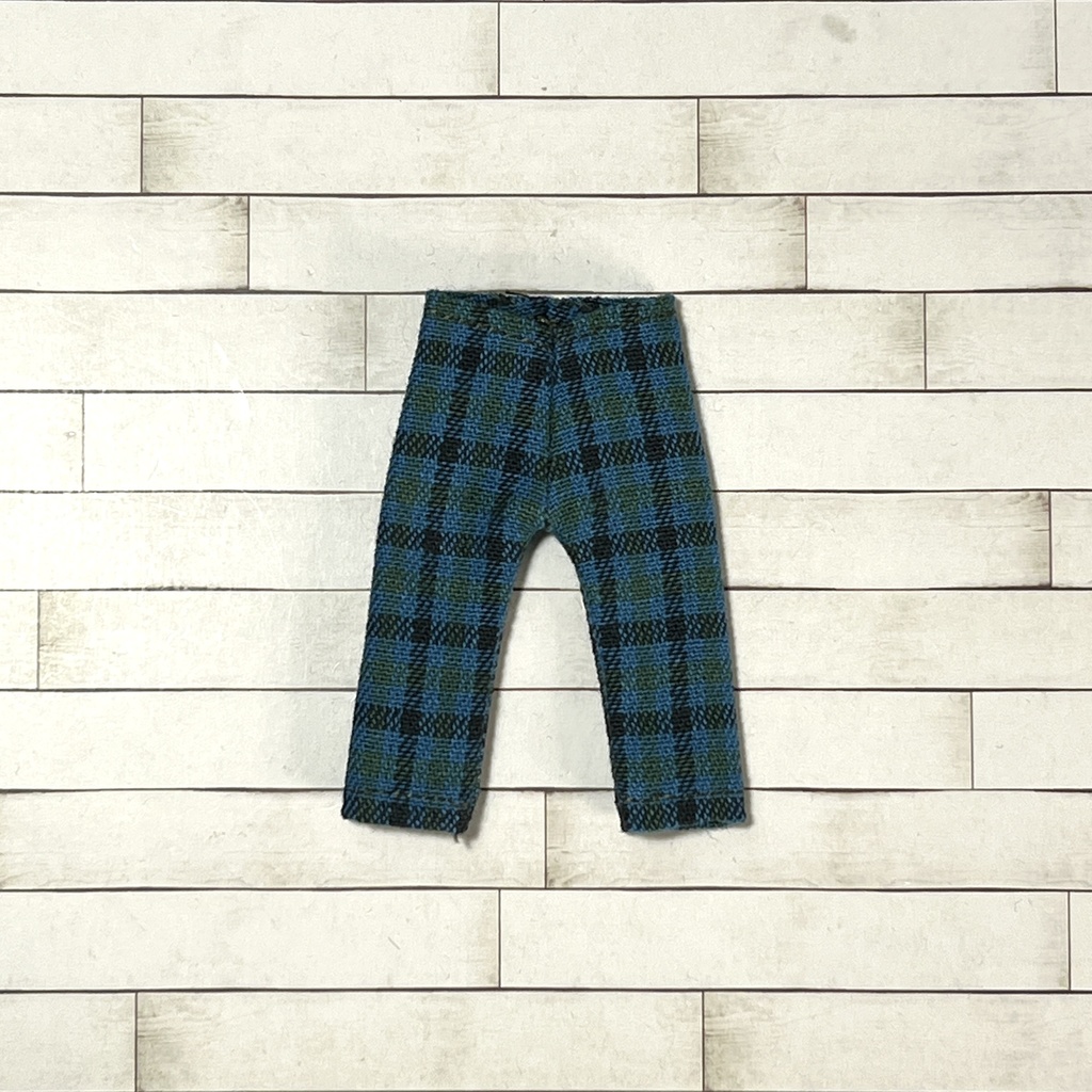 ＊オビツ11サイズ お洋服　単品　パンツ　グリーンベースチェック＊