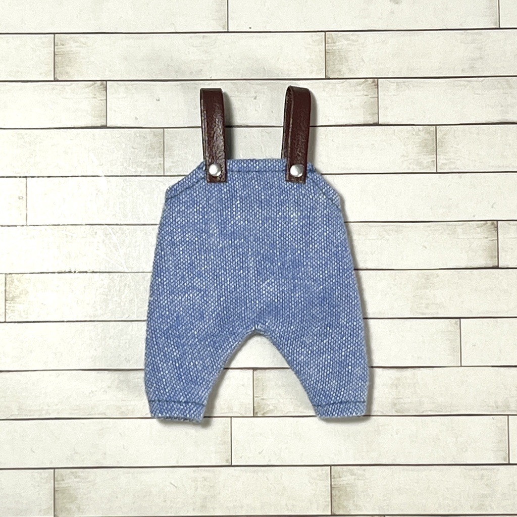 ＊オビツ11サイズ お洋服　単品　サロペットパンツ　ダンガリー　スカイブルー＊