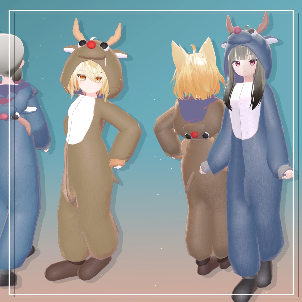【2アバター対応】トナカイコスチューム/Reindeer Costume