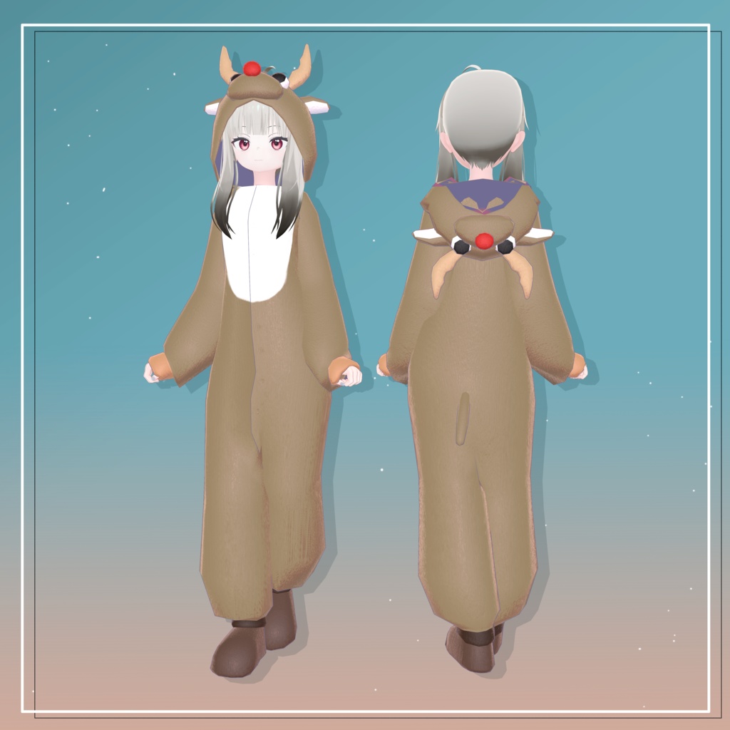 【2アバター対応】トナカイコスチューム/Reindeer Costume