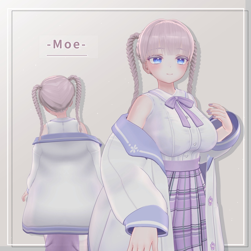 三つ編み ハイ ツインテール / Braided Twintails Hair