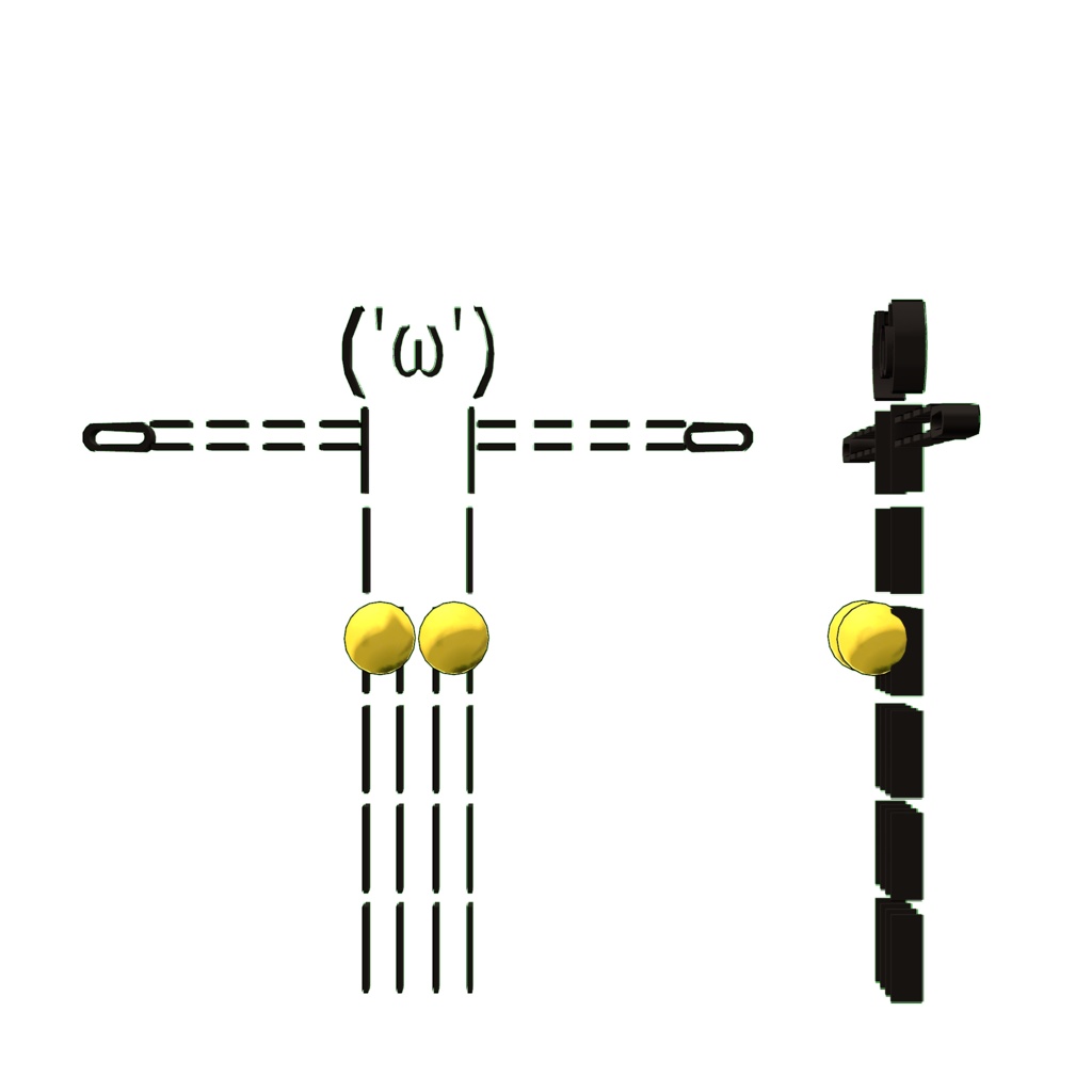 3Ⅾモデル『もじのこ』