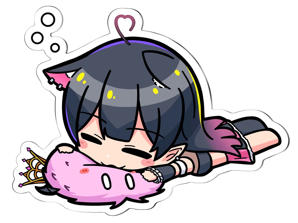 寝そべりアクリルキーホルダー