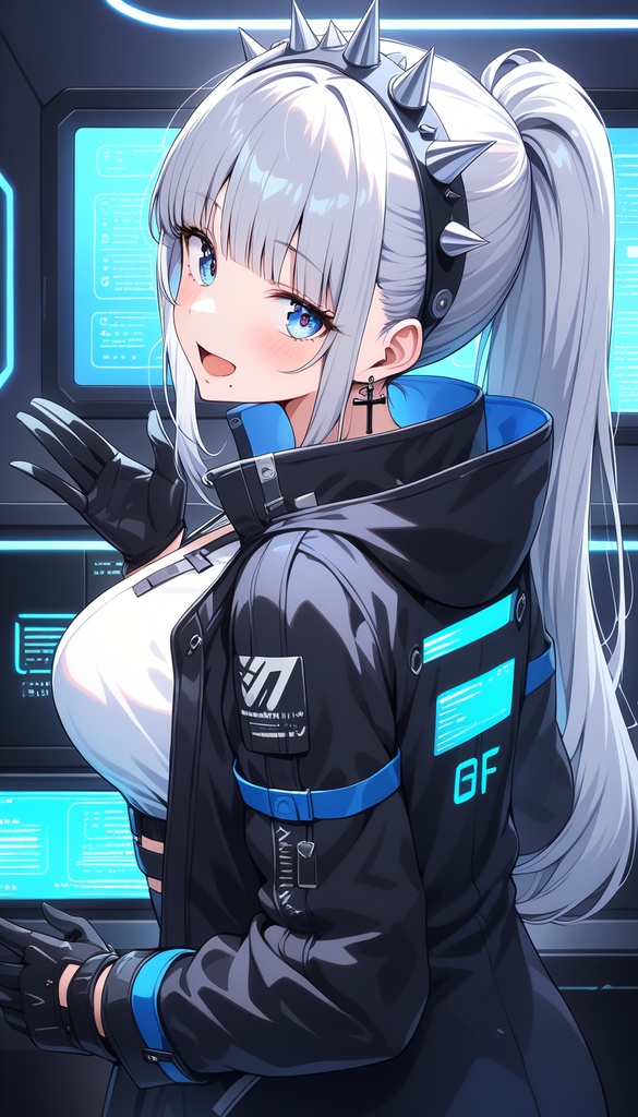 銀色の髪可愛い女の子5枚セット