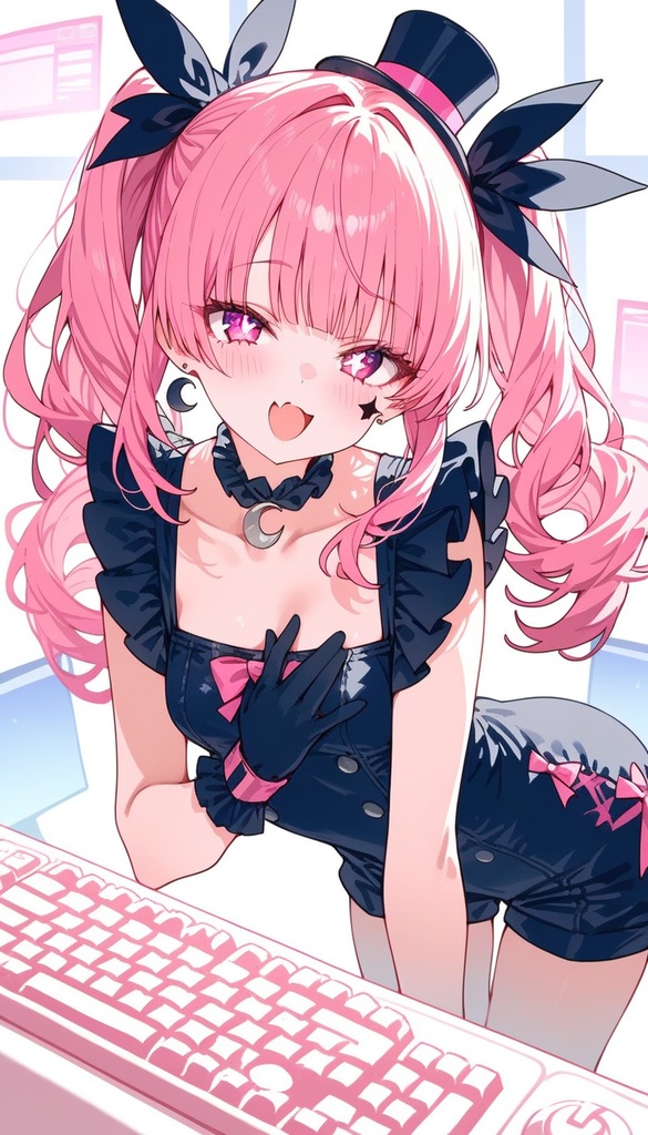 ピンク髪可愛い女の子