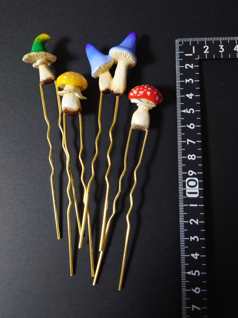 きのこのかんざし🍄4種