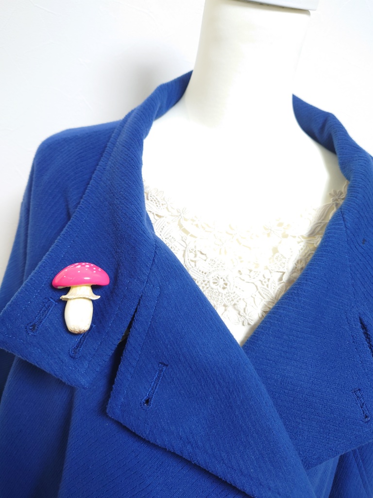 きのこブローチ・丸型