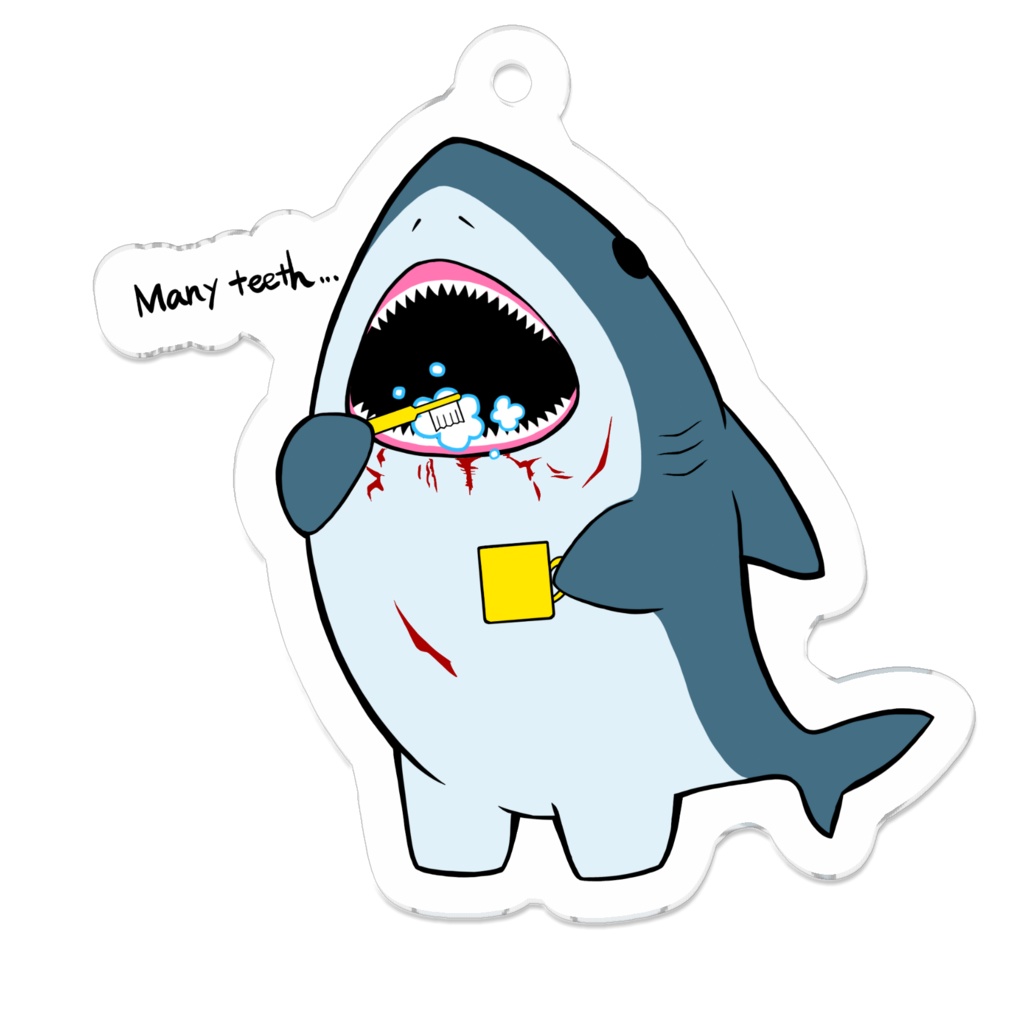 歯磨きホホジロザメキーホルダー アドちゃんのお店 Booth