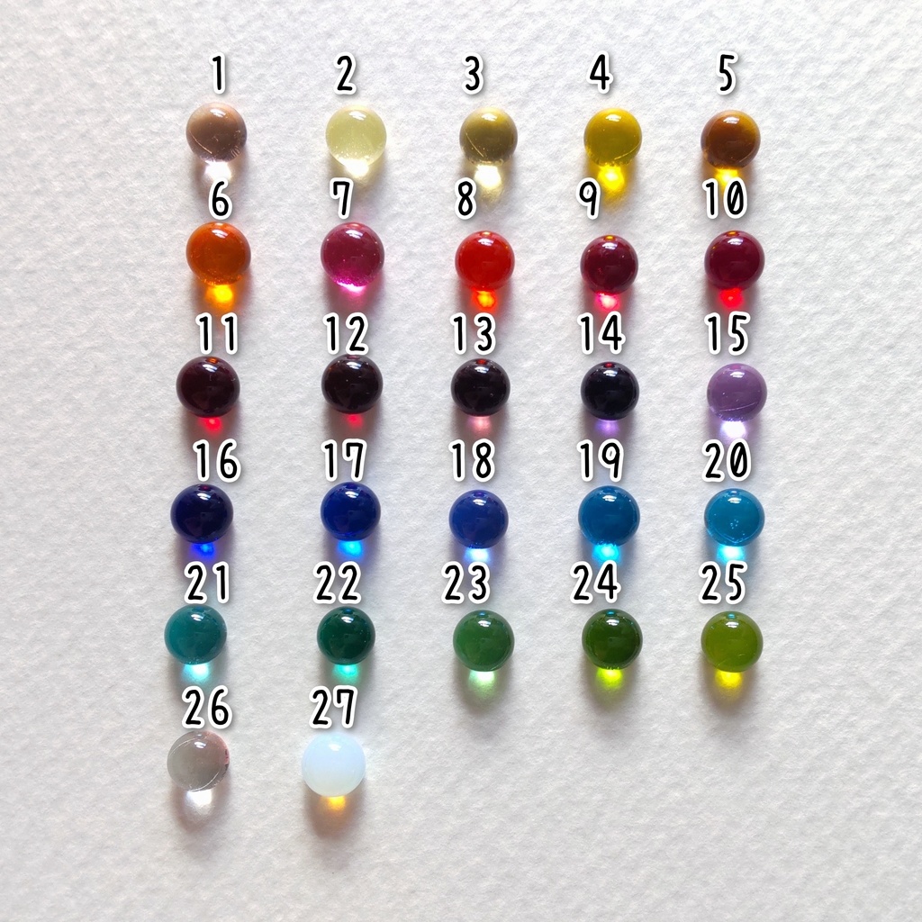【推しカラー】全27色 ガラスナギットのリング