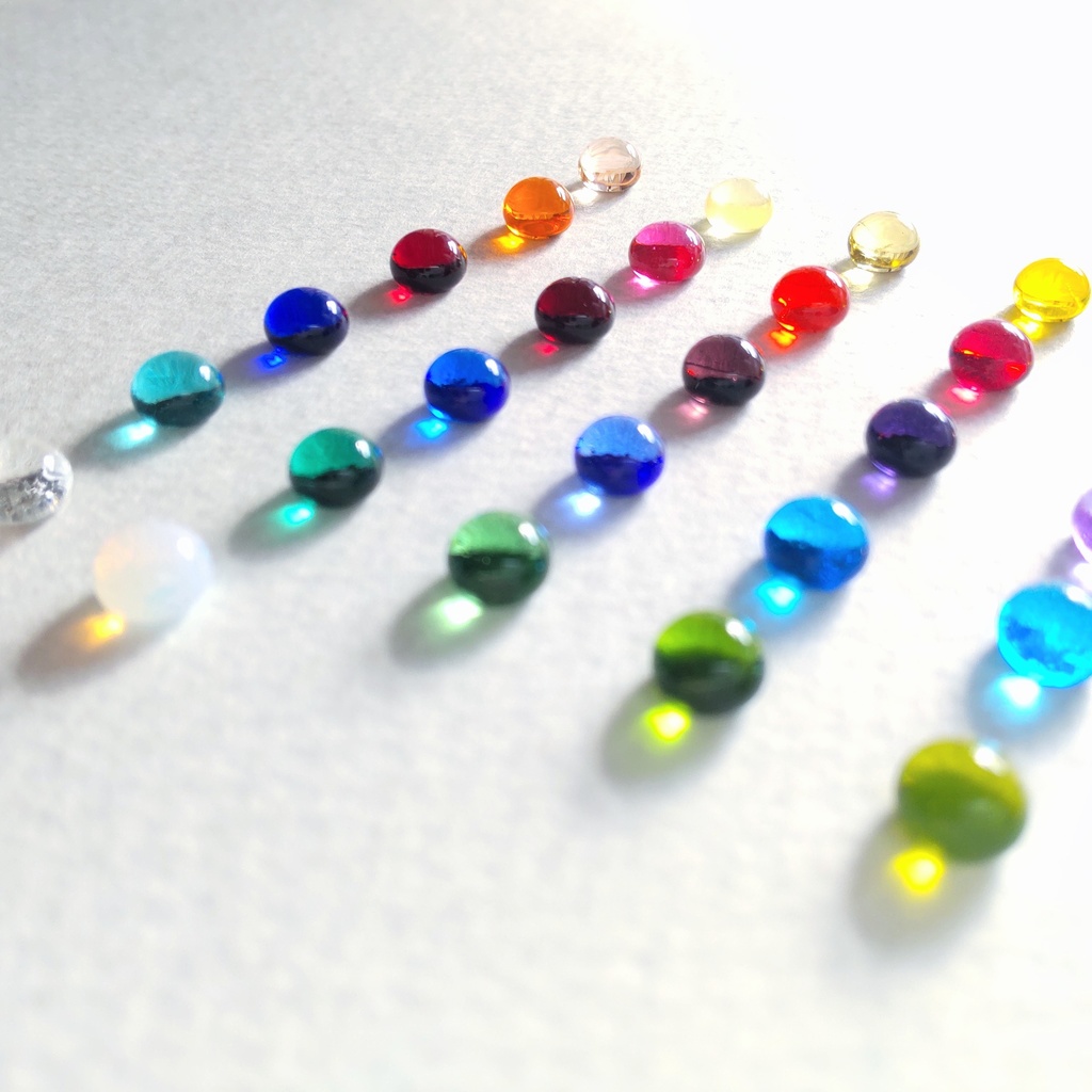 【推しカラー】全27色 ガラスナギットのリング