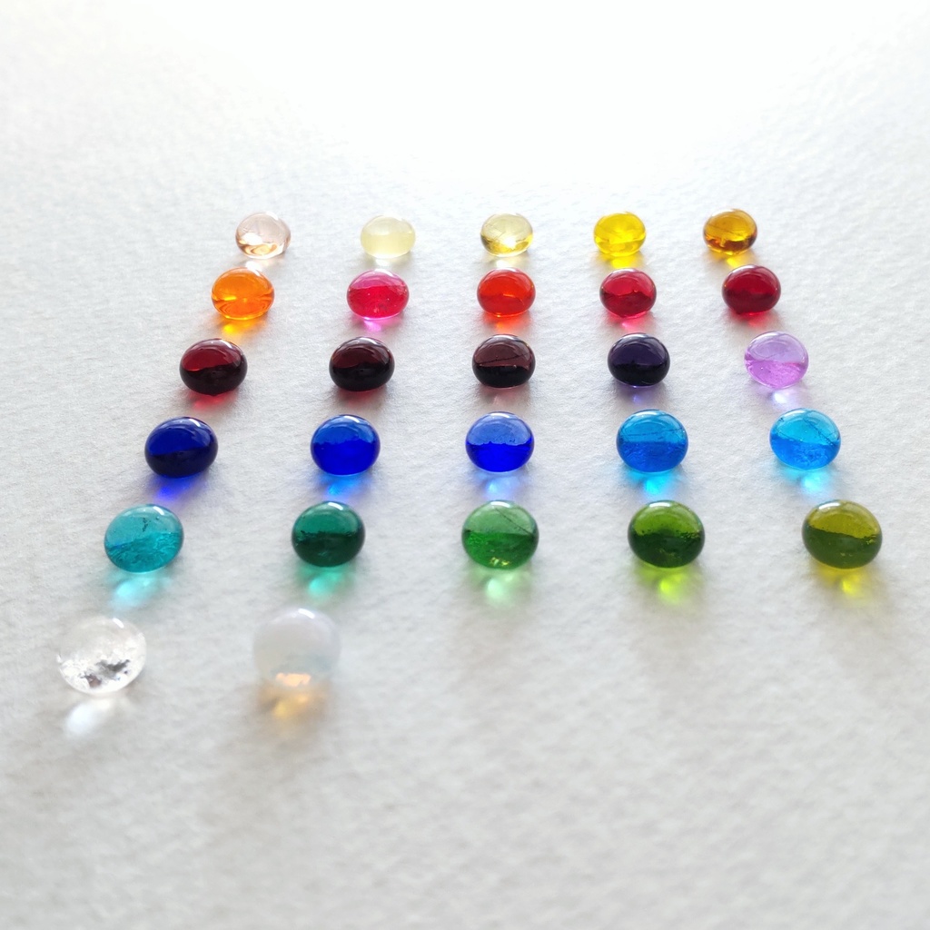 【推しカラー】全27色 ガラスナギットのリング