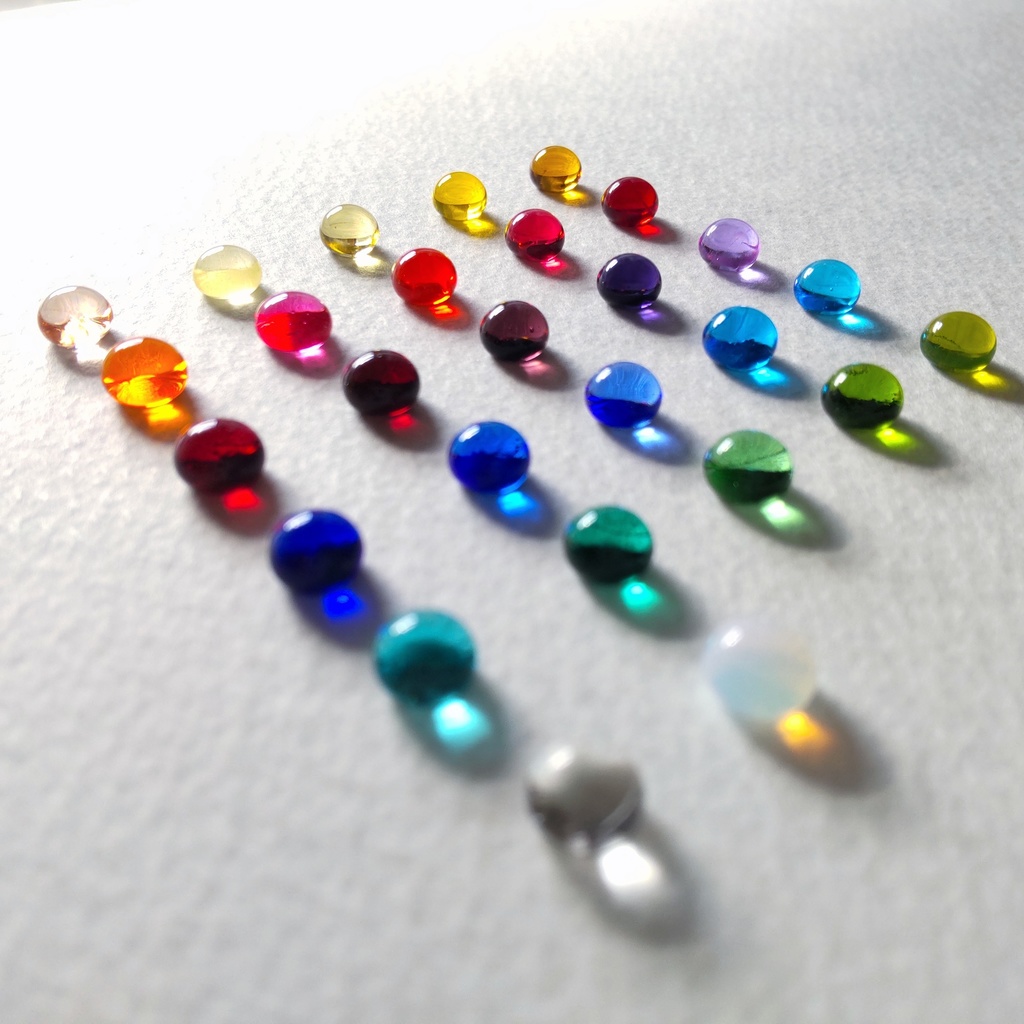 【推しカラー】全27色 ガラスナギットのリング