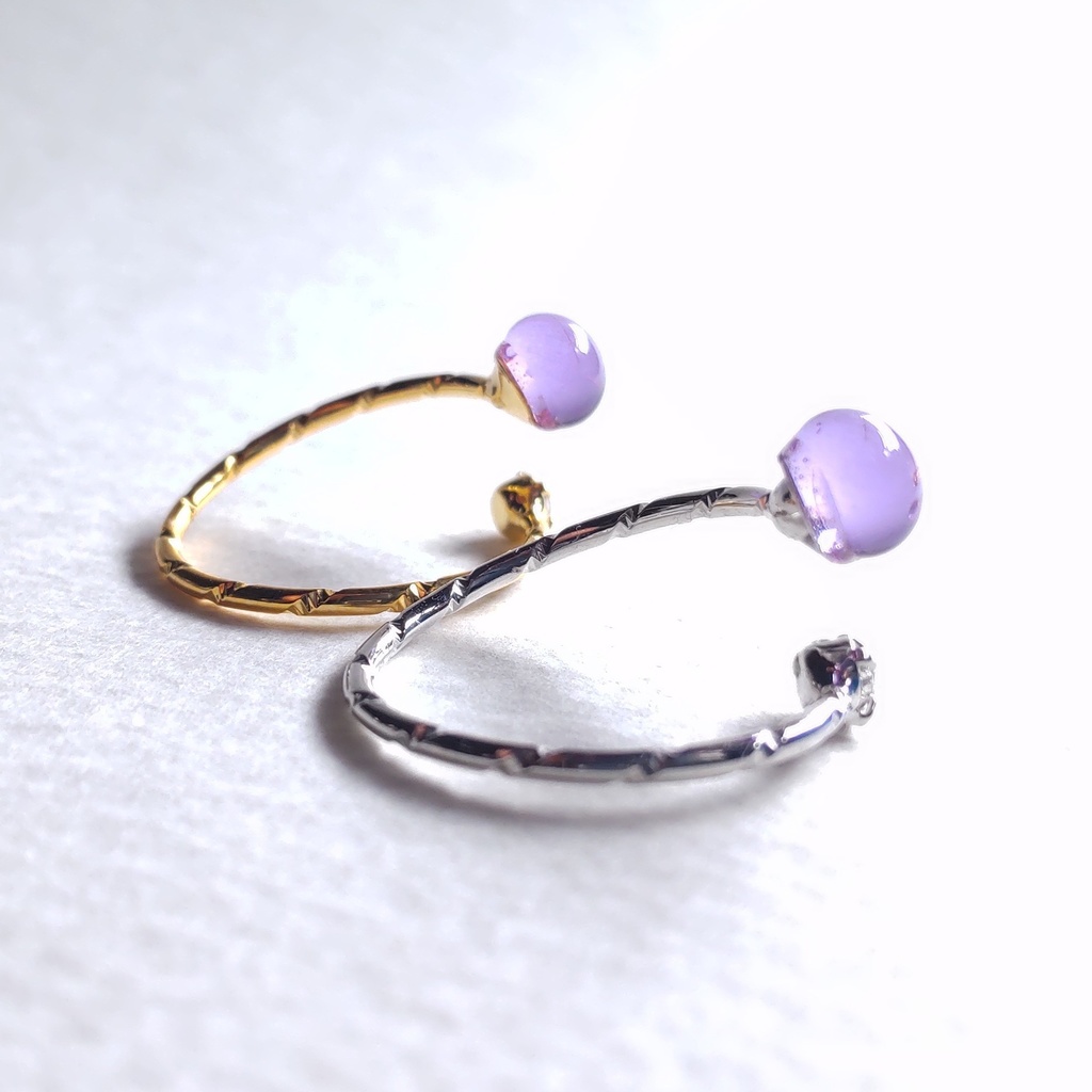 【推しカラー】全27色 ガラスナギットのリング