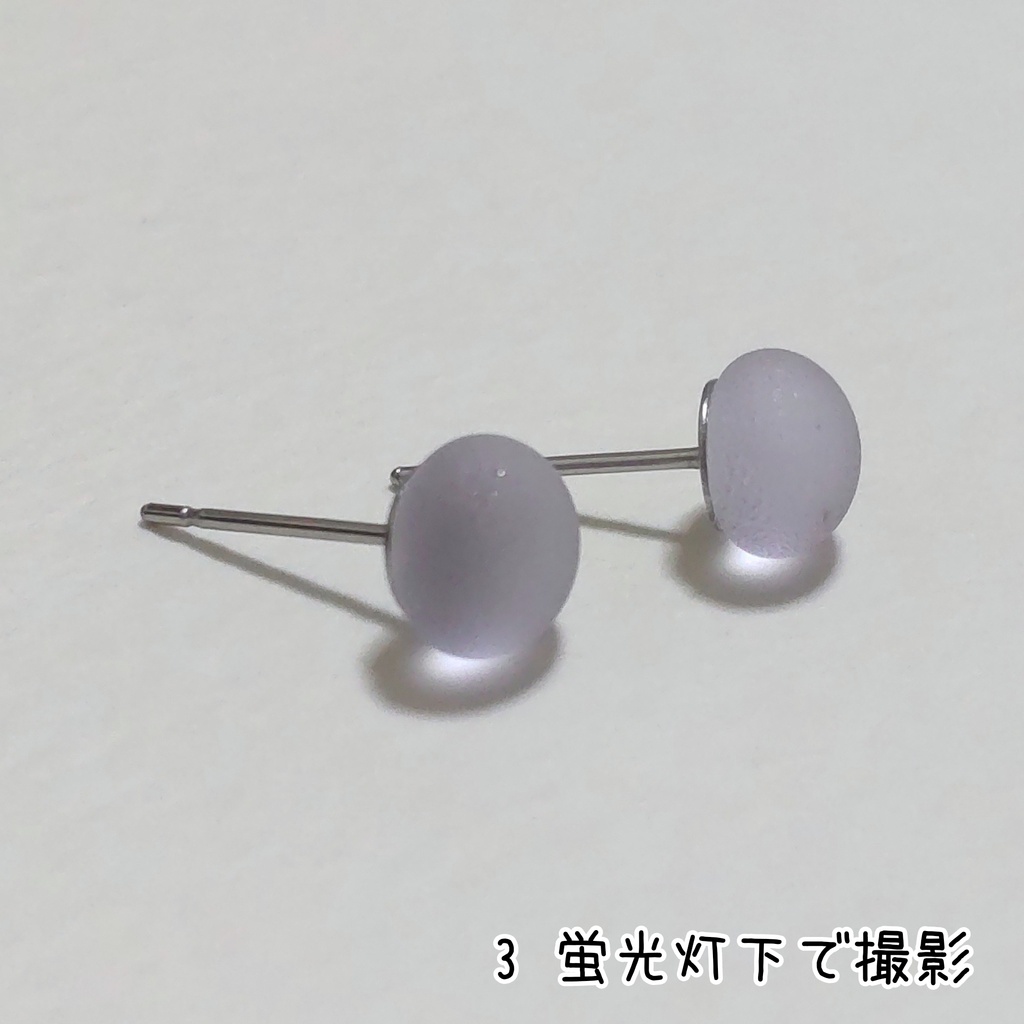 シーグラスみたいなガラスナギットのピアス 1ペア