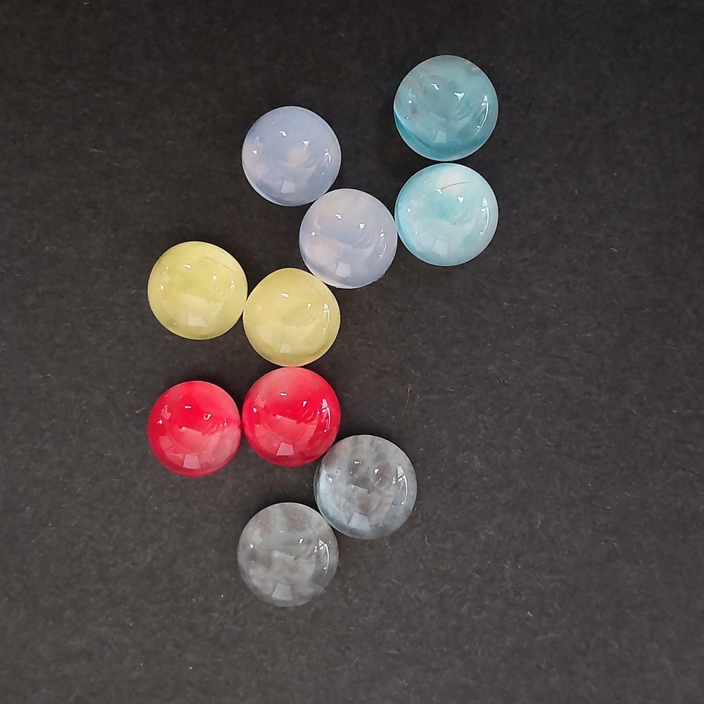 マーブル模様のパステルカラーピアス 1ペア