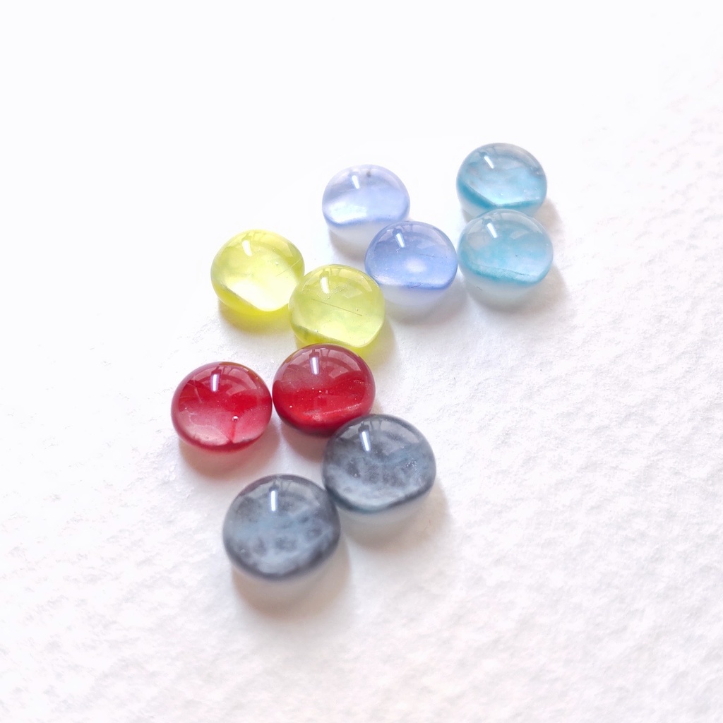 マーブル模様のパステルカラーピアス 1ペア