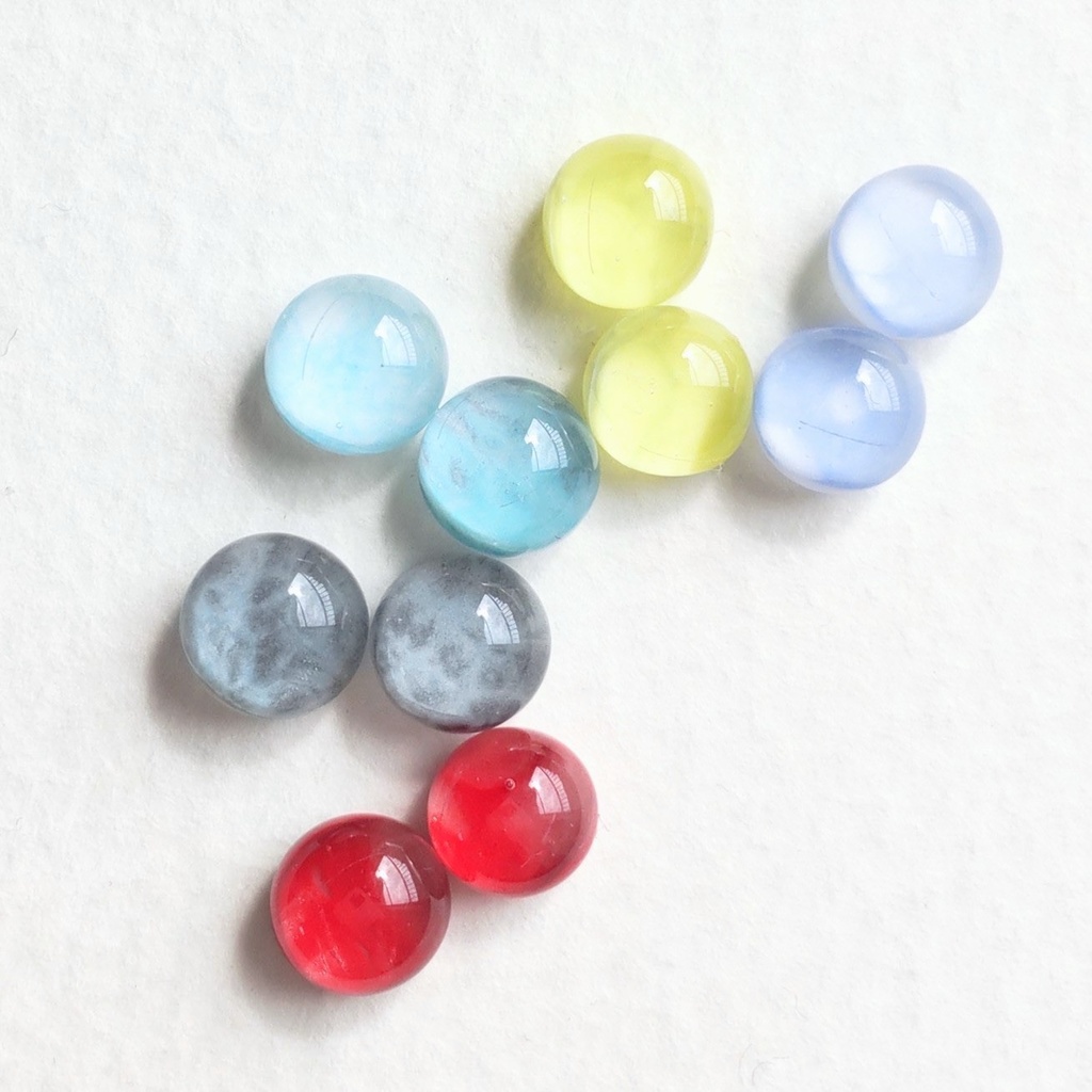 マーブル模様のパステルカラーピアス 1ペア