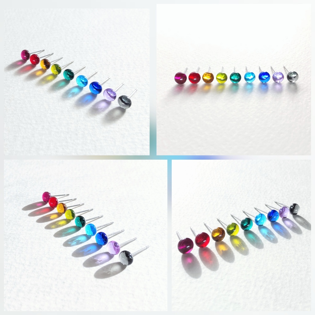 【推しカラー】全27色 シンプルミニピアス 1ペア