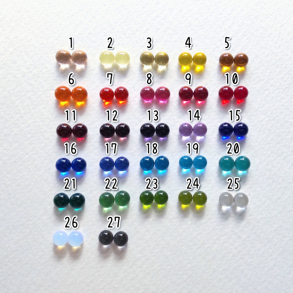 【推しカラー】全27色 シンプルミニピアス 1ペア