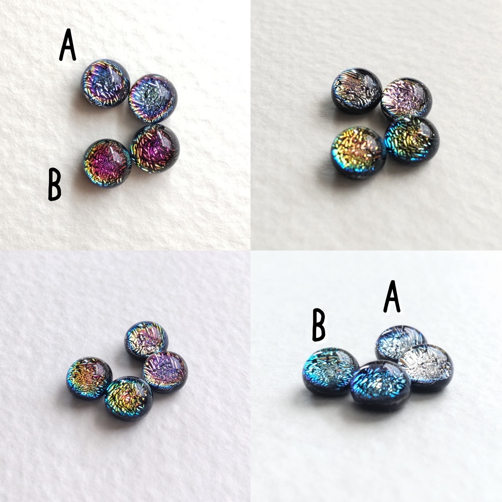 キラキラ光るガラスナギットのミニピアス 1ペア