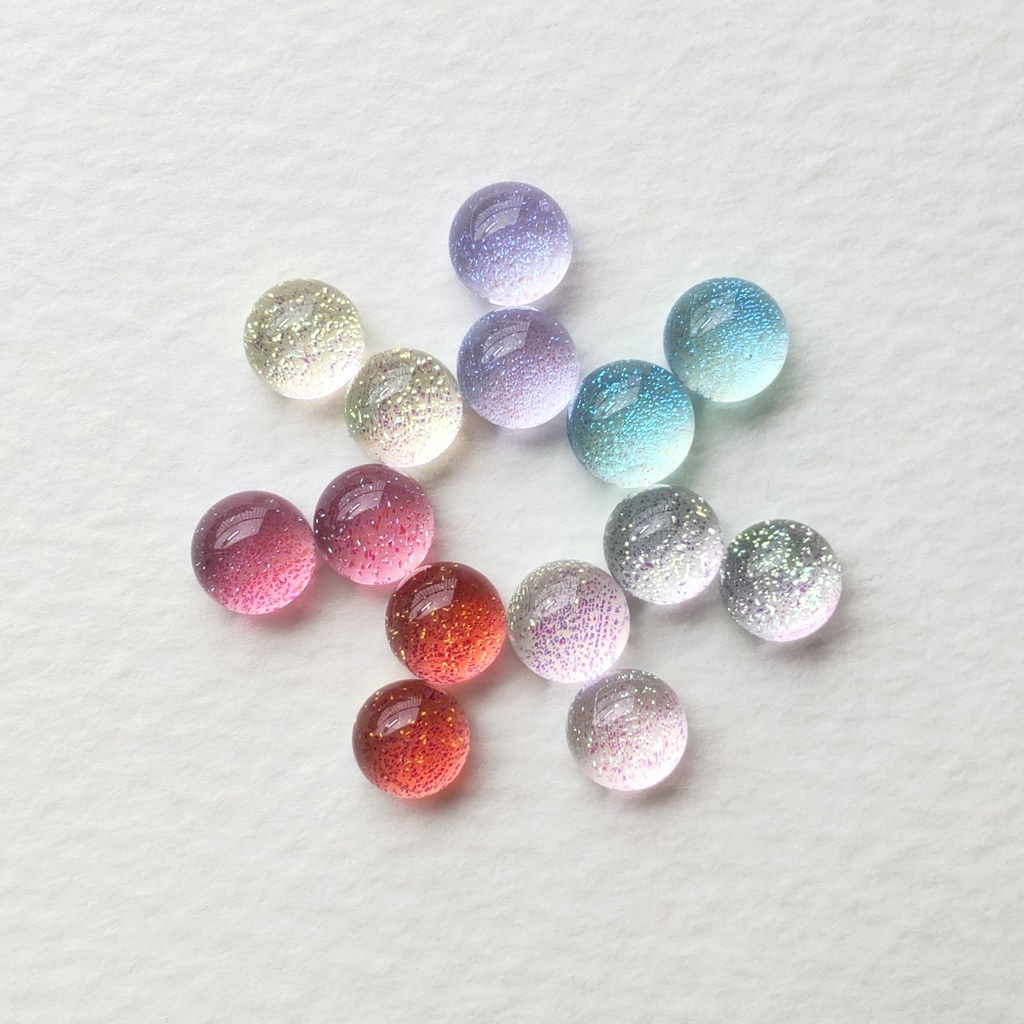 カラーガラスのキラキラピアス 1ペア