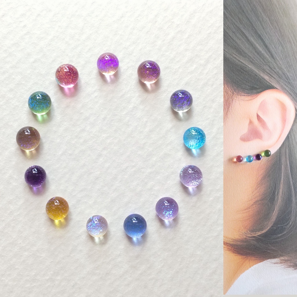 小さなキラキラミニピアス　１ペア