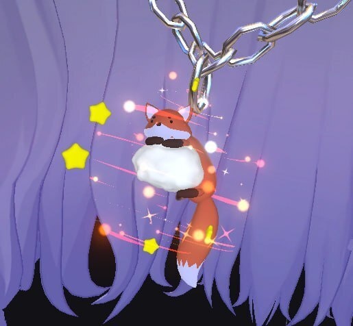 【VRChat】Magical Pendant - Fox & Moon Necklace【MA対応・同期エフェクト】