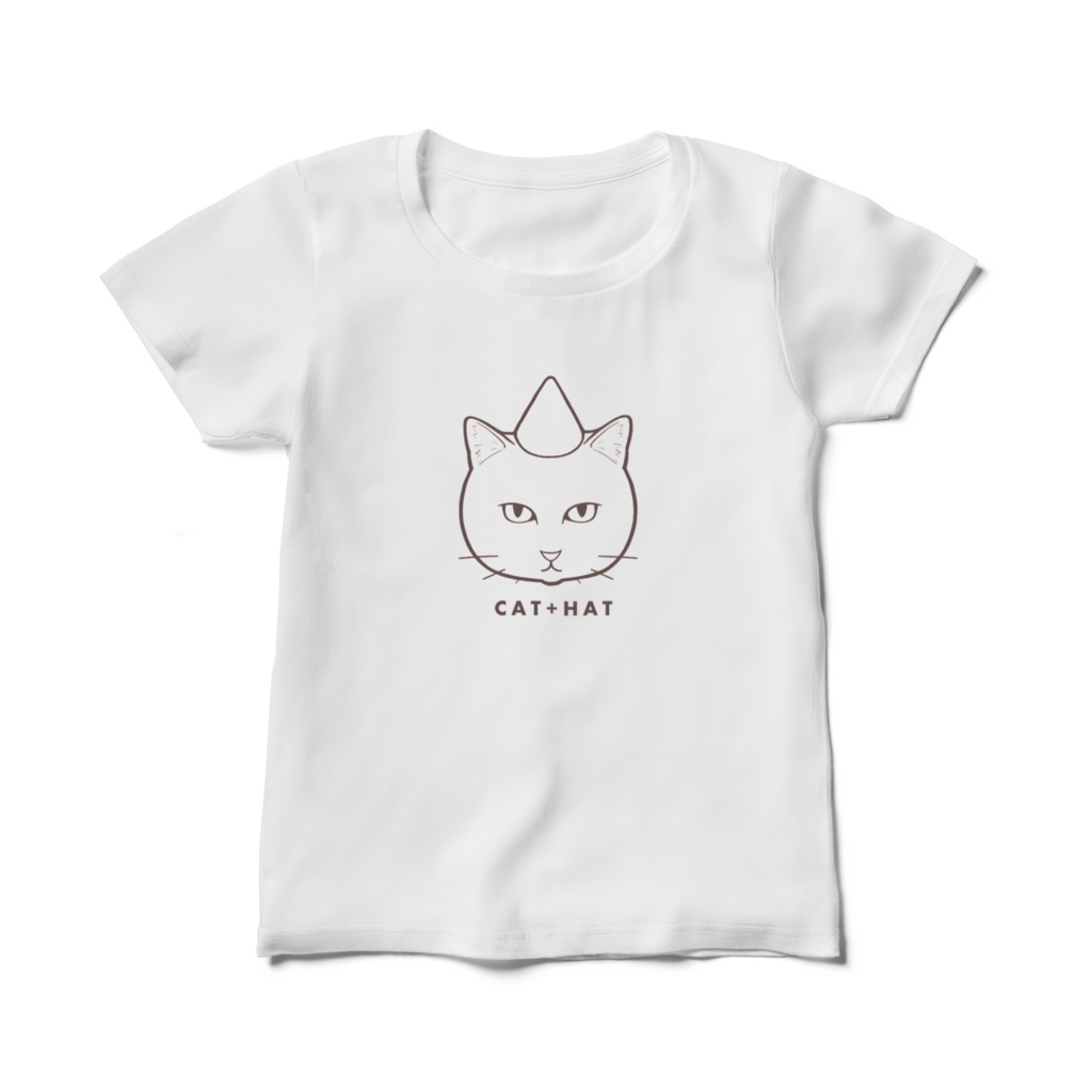 猫帽子レディースTシャツ