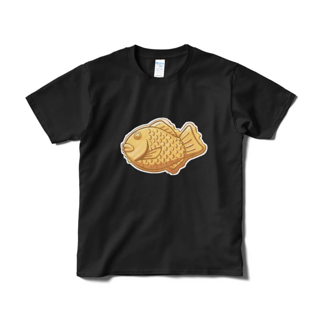たいやき食べたいTシャツ(黒)