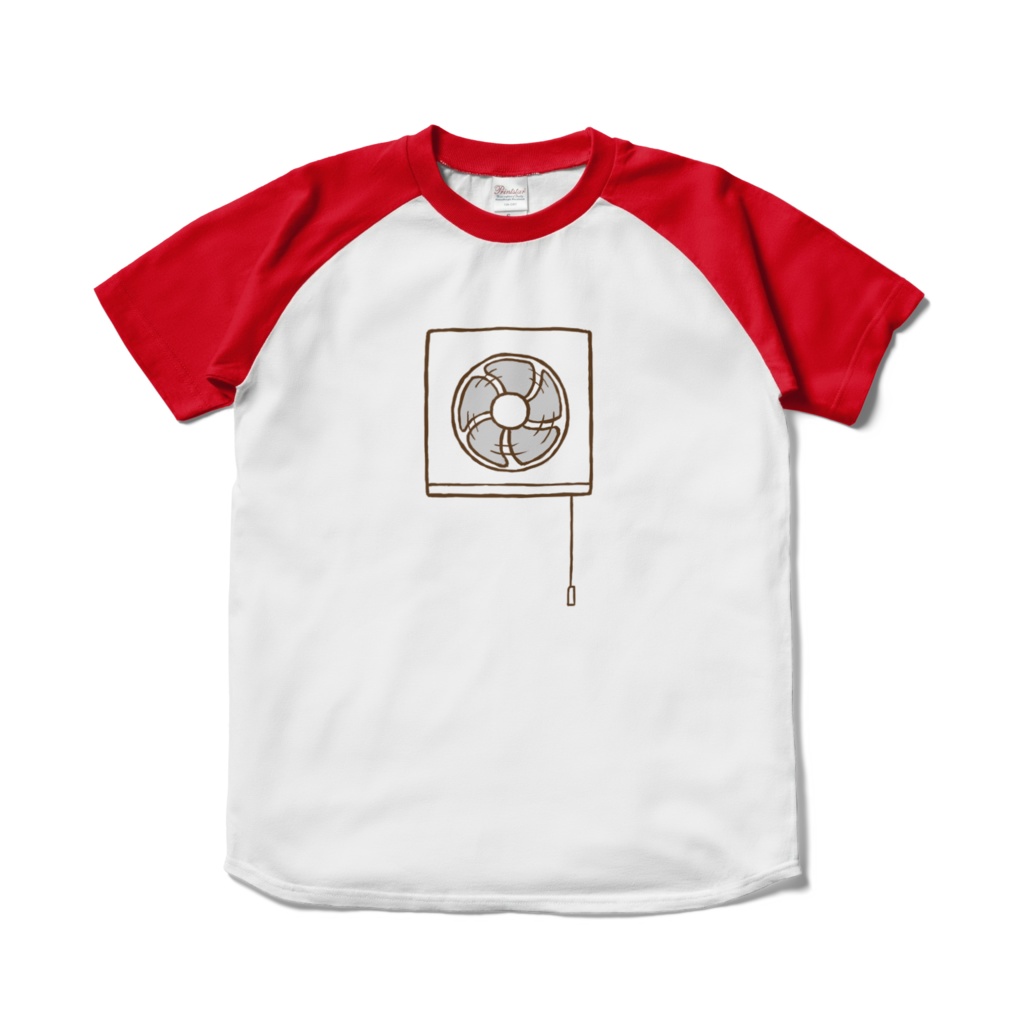 換気中ラグランTシャツ(レッド)