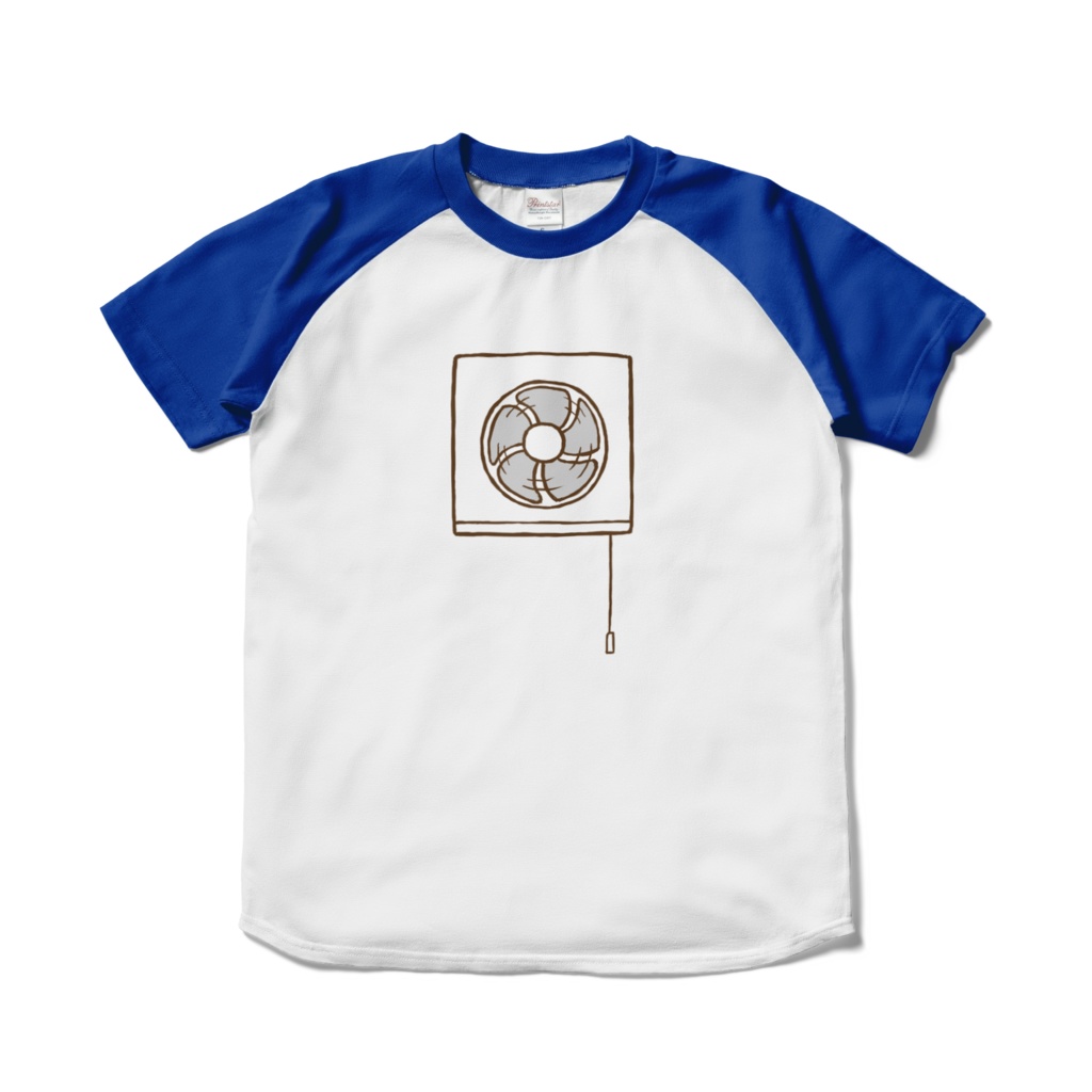 換気中ラグランTシャツ(ブルー)