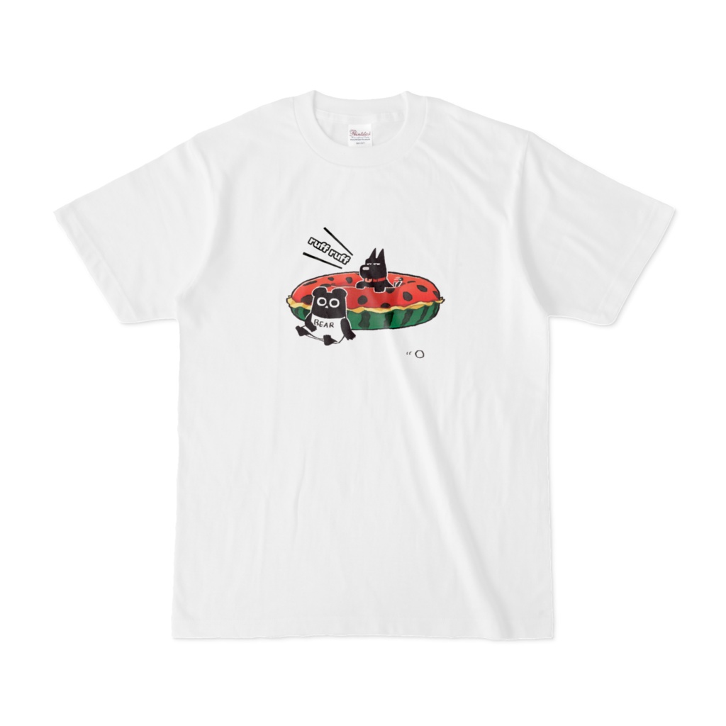 【再販】ふくまちゃんとけだまくん浮き輪で遊ぶTシャツ