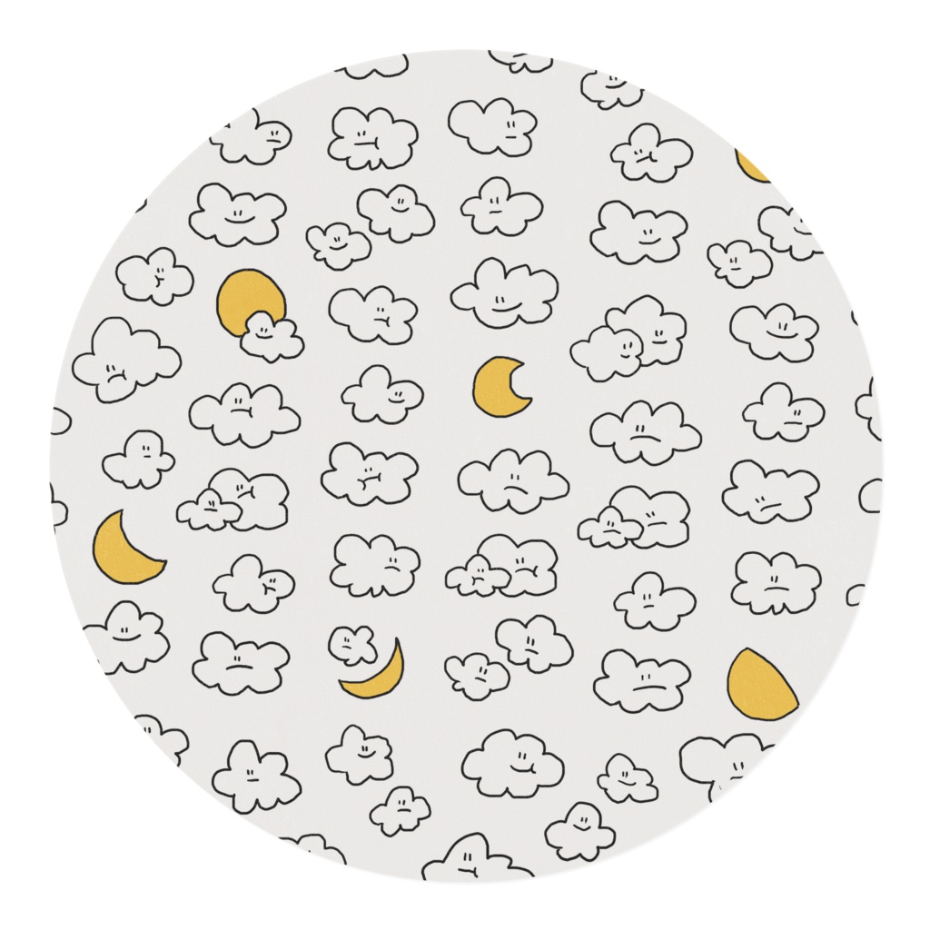 雲と月マスキングテープ