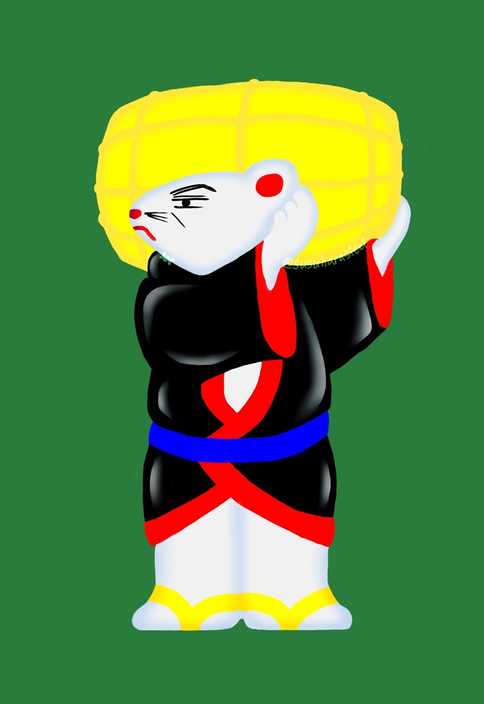 郷土玩具ポストカード　『俵鼠』