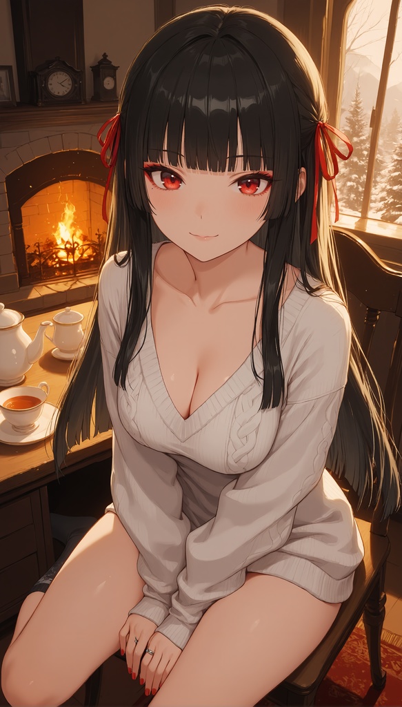 千咲「今日は寒そうなのでお部屋で過ごします。」