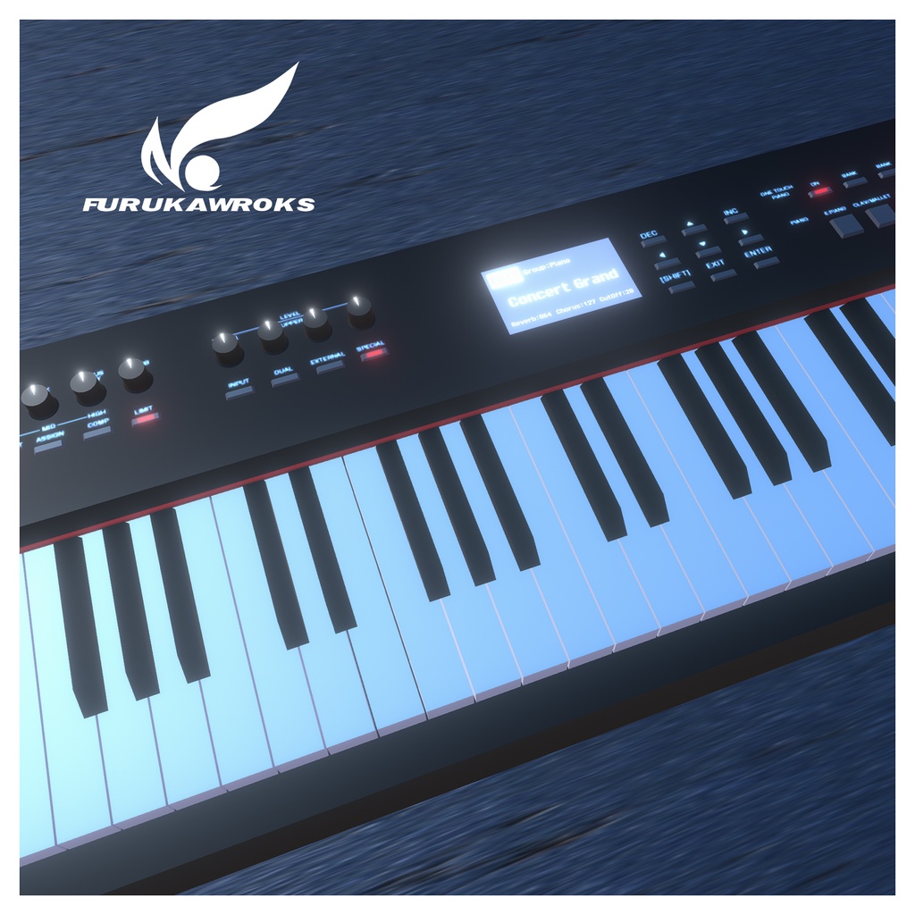 【3Dモデル】ステージピアノ/キーボード NFK-88【VRChat想定】