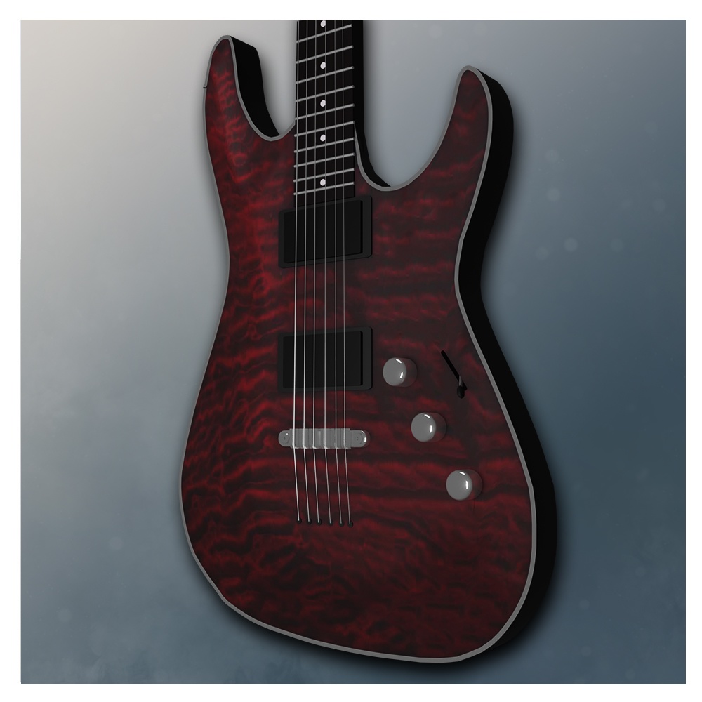 【3Dモデル】エレキギター「Hellrising」