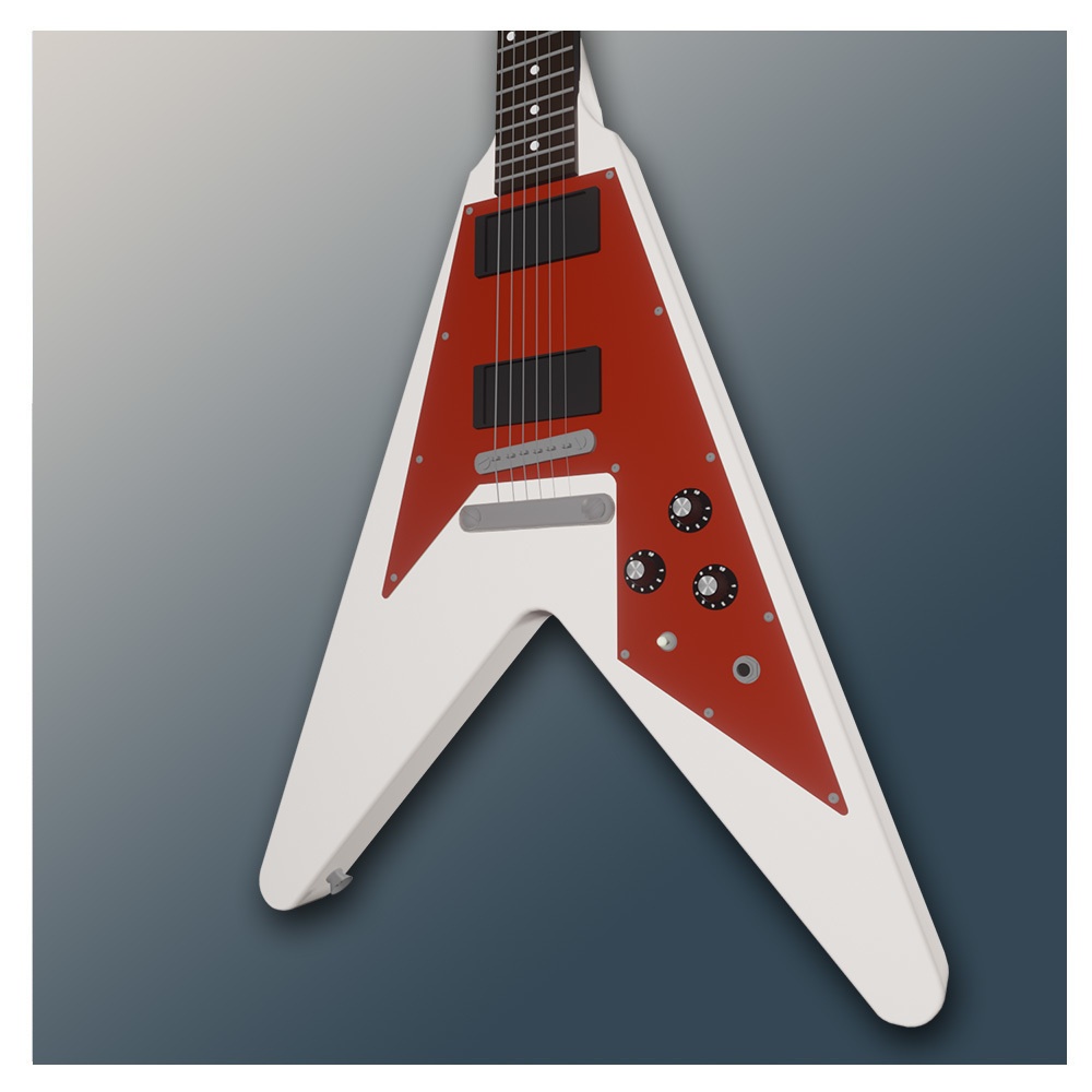 【3Dモデル】フライングVモデル ギター【7色セット】