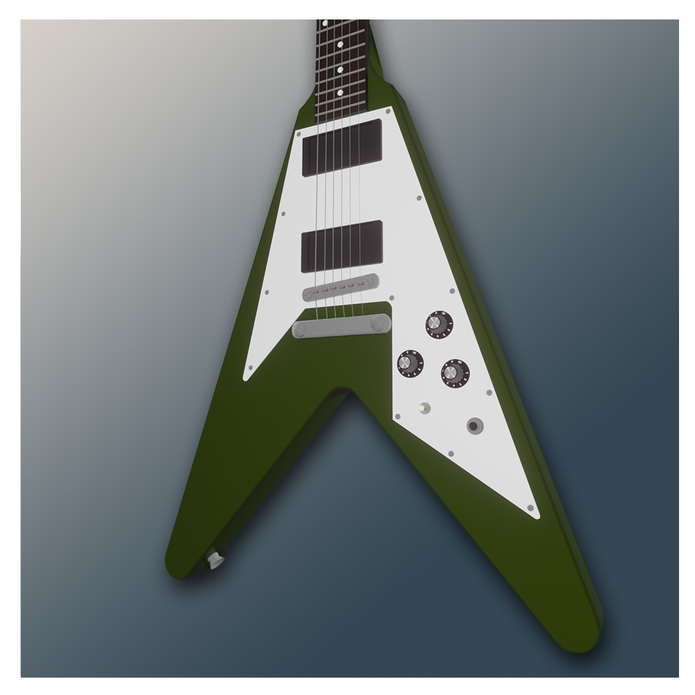 【3Dモデル】フライングVモデル ギター【7色セット】