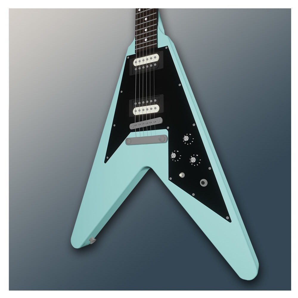 【3Dモデル】フライングVモデル ギター【7色セット】