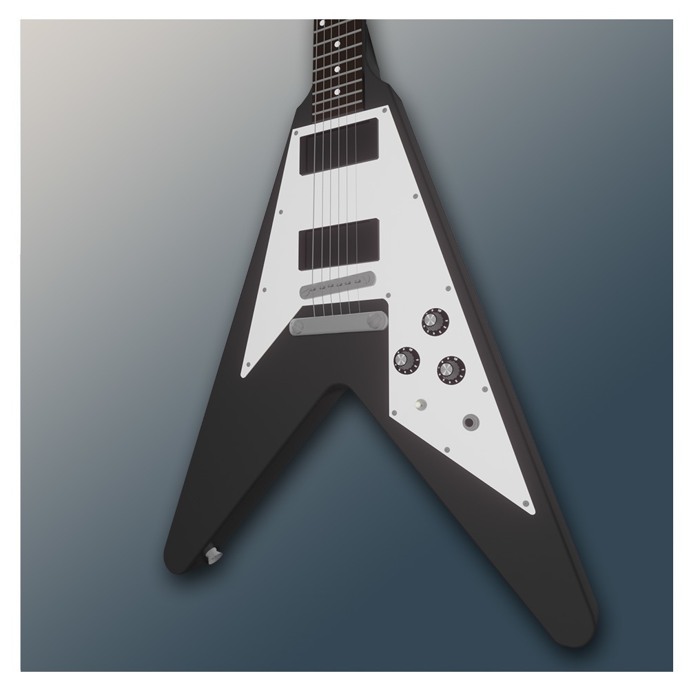 【3Dモデル】フライングVモデル ギター【7色セット】