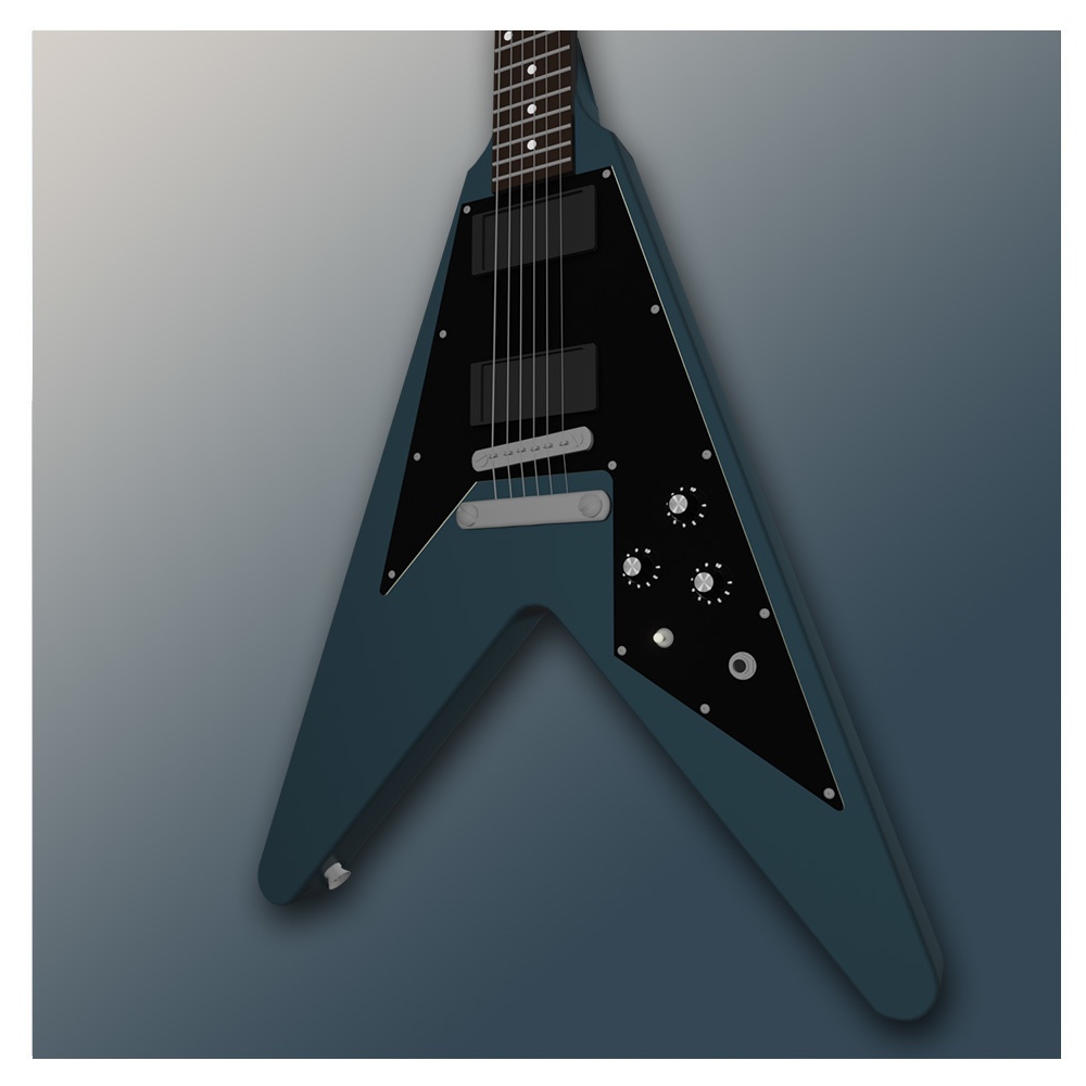 【3Dモデル】フライングVモデル ギター【7色セット】