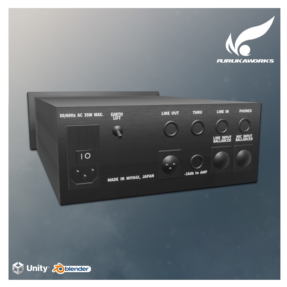 【3Dモデル】マイクプリアンプ「Abaddon V50」