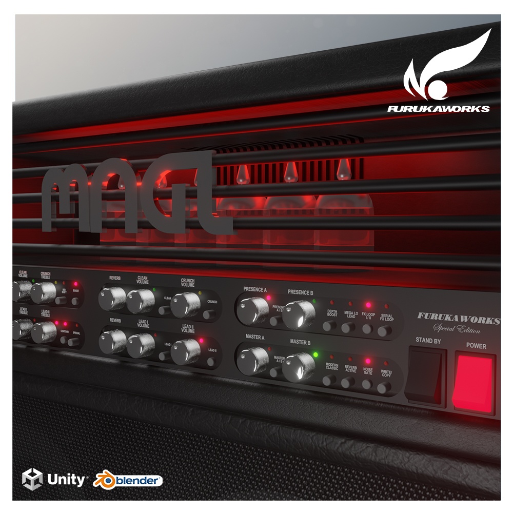 【3Dモデル】ギターアンプ「MNGL」