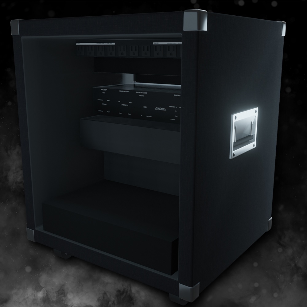 【3Dモデル】12Uラックマウントケース機材セット (VRChat, blender, Warudo対応)