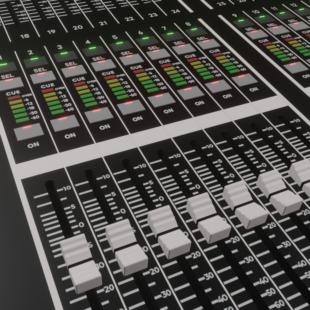 【3Dモデル】48chミキサー