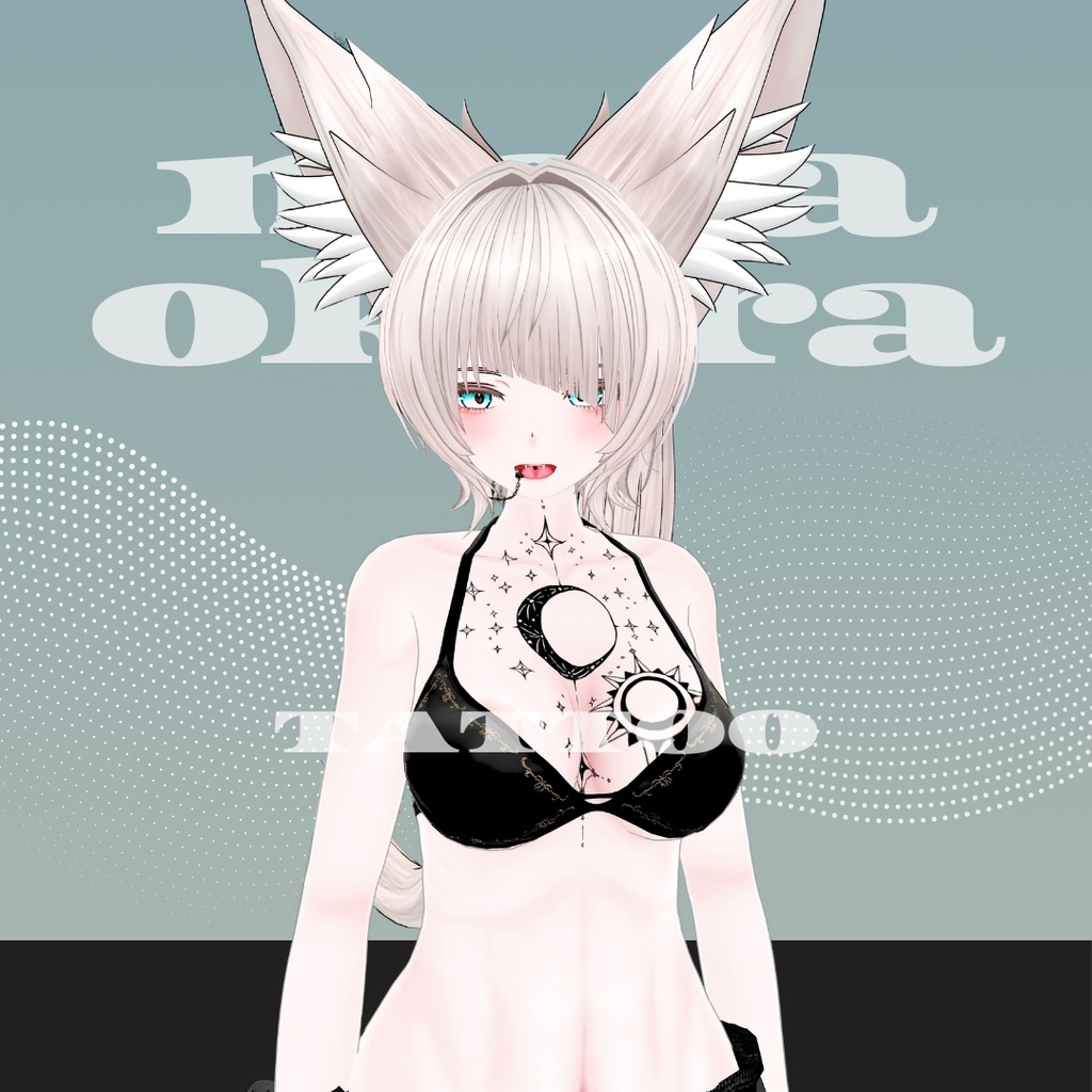 月のTattoo PNGデータ
