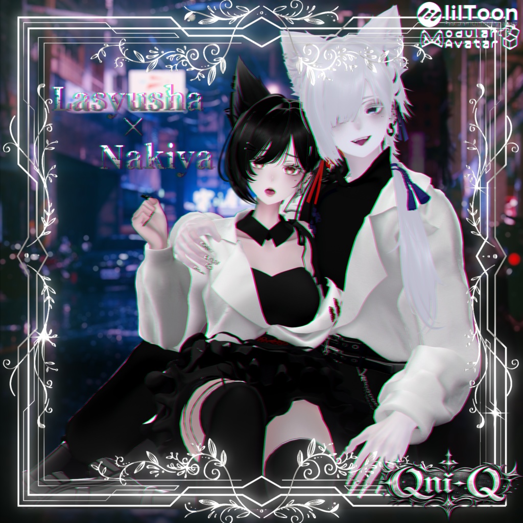 【21アバター対応】-Onyx China Twin-【VRchat】