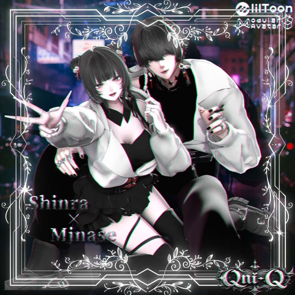 【21アバター対応】-Onyx China Twin-【VRchat】