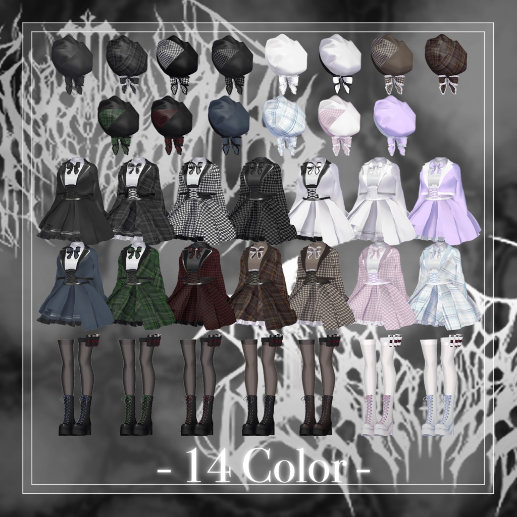 【20アバター対応】- Code : La Téné -【AshenOne×Qni-Qコラボ衣装】【VRchat】